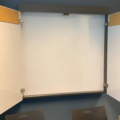 White Board Tri-Fold 49" x 5" x 49" - Doors 24" x 44 1/2"