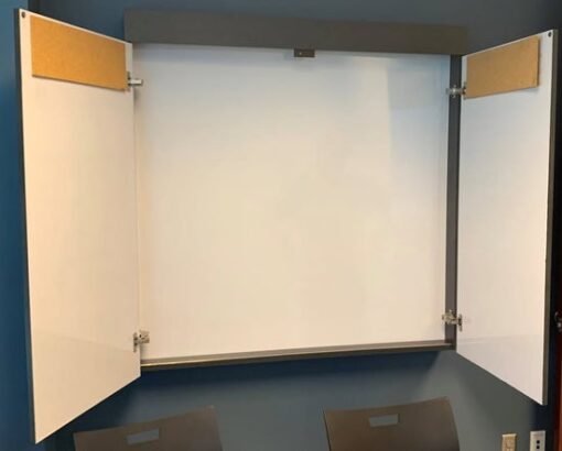 White Board Tri-Fold 49" x 5" x 49" - Doors 24" x 44 1/2"